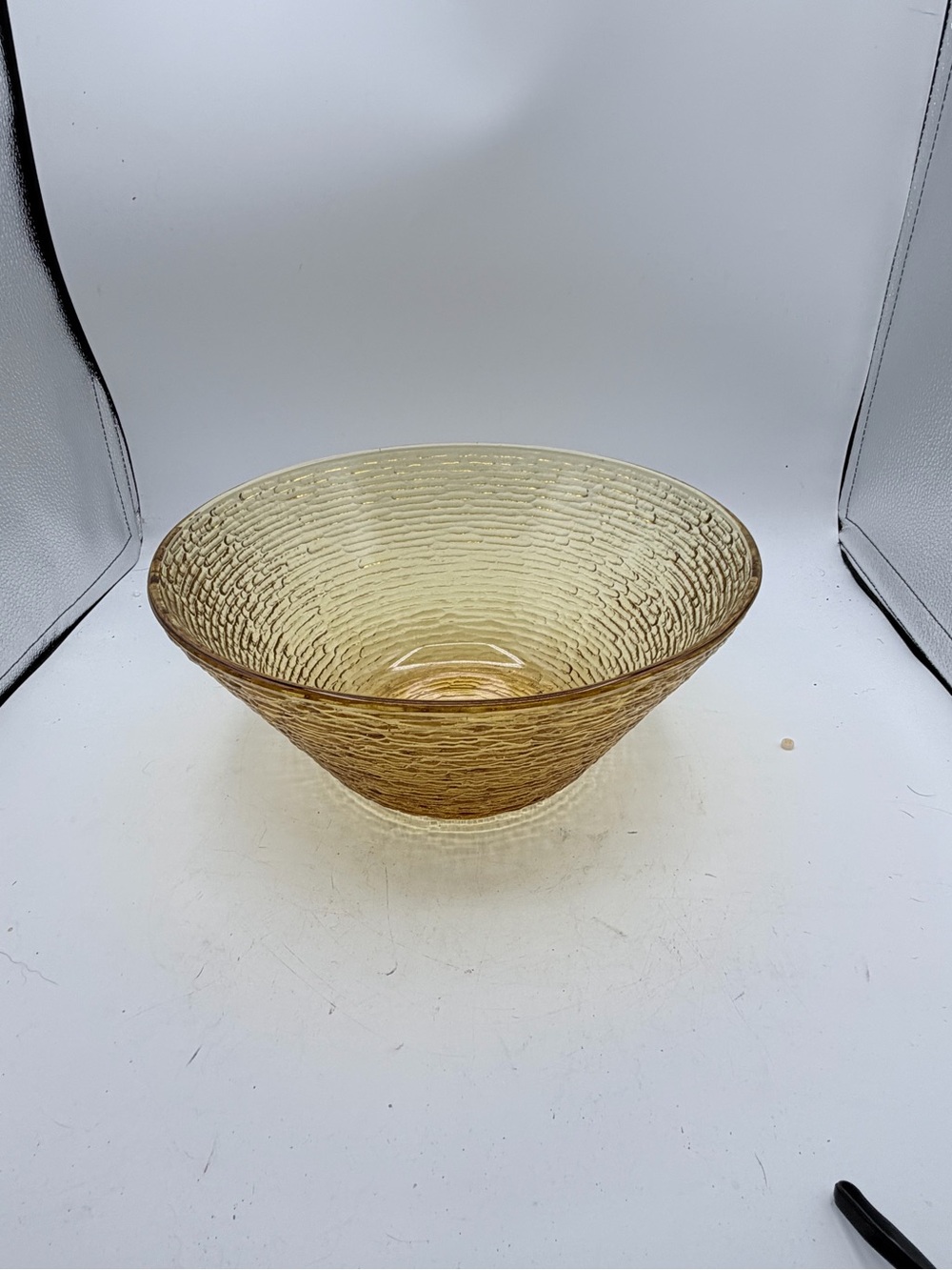 Anchor Hocking Soreno Amber Glass Salad Serving Bowl 11.5”
